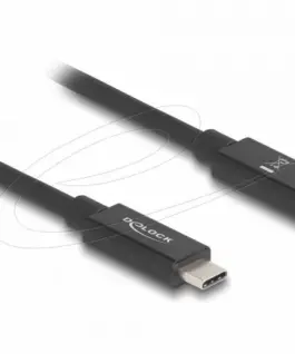 Alternative view of Delock Кабел E-Marker USB-C, 80 Gbps, 16K 60 Hz, PD 3.1 240 W, 1 m, черен