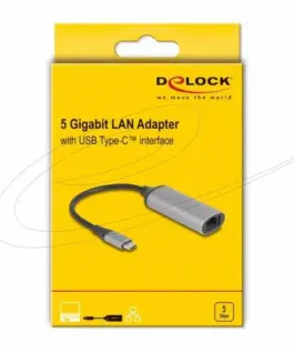 Alternative view of Delock Мрежов адаптер USB Type-C към 5 GbpsLAN