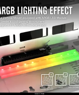 Alternative view of Брекет за вертикален монтаж на GPU EZDIY-FAB ARGB PCIe 4.0 Riser Cable 90°