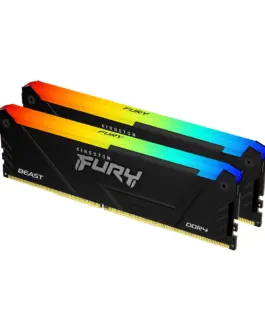 Памет за компютър Kingston FURY Beast Black RGB 64GB(2x32GB) DDR4 3600MHz CL18