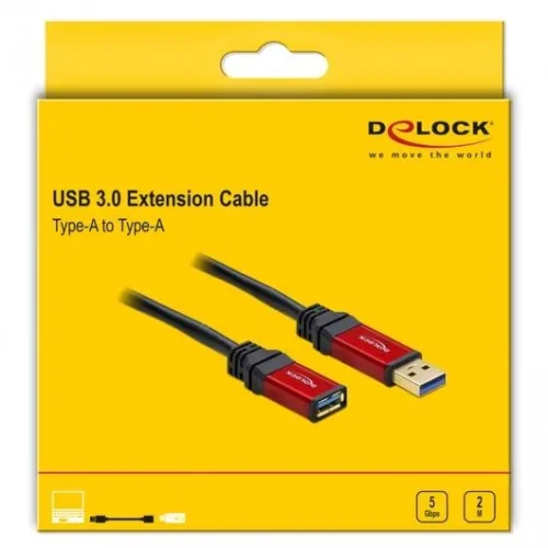 Удължителен кабел Delock USB-A мъжко – USB-А женско