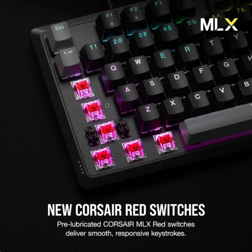 Геймърска механична клавиатура CORSAIR K70 Core RGB Corsair Linear Red Switch – Carbon