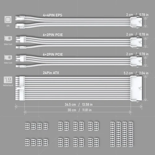 Удължителни кабели EZDIY-FAB – White