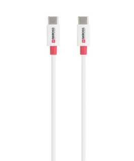 Кабел Skross USB-C - USB-C 2.0 мъжко 1.20 м Бял