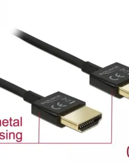 Alternative view of Кабел Delock  HDMI-A мъжко - HDMI-A мъжко, Ethernet, 4K, 0.5 м, Черен