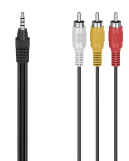 Аудио/видео кабел Hama 3 мъжки чинча - 3.5 мм жак 305016