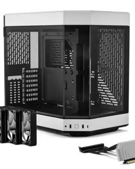 Alternative view of Кутия за компютър HYTE Y60 Tempered Glass, Mid-Tower, Бяло и Черно