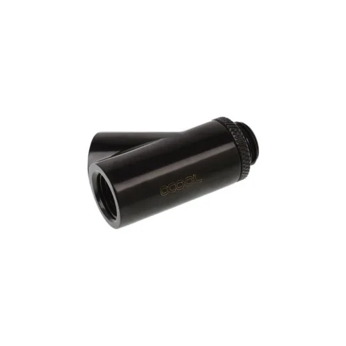 Alternative view of Y-конектор Alphacool Eiszapfen, Въртящ се, 45°, G1/4 външна към 2 x G1/4 вътрешна резба, Черен мат