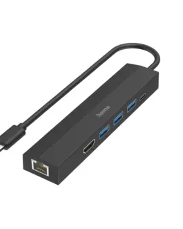 USB-C хъб HAMA мултипорт 6 порта 3 x USB-A USB-C HDMI LAN/Ethernet