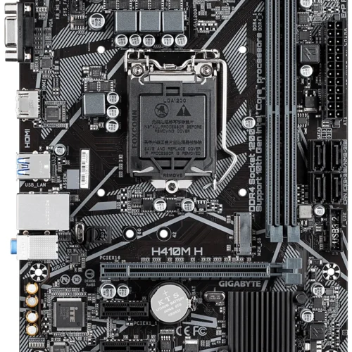 Alternative view of Дънна платка GIGABYTE H410M-H V2, Socket 1200
