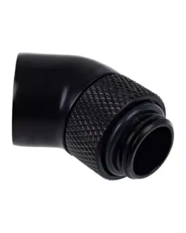 Ъглов адаптер Alphacool Eiszapfen 45° G1/4 външна към G1/4 вътрешна резба Черен