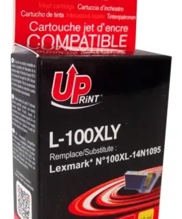 Мастилница UPRINT 14N1095, LEXMARK 100XL/Lex S305/S405/S505/S605/Pro705/Pro805, Yellow