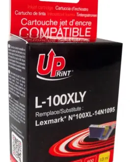 Мастилница UPRINT 14N1095, LEXMARK 100XL/Lex S305/S405/S505/S605/Pro705/Pro805, Yellow
