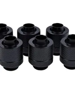 Alternative view of Фитинг Alphacool Eiszapfen, Удължител, 13/10mm, G1/4, Черен мат, 6 броя