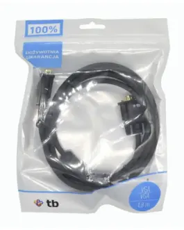 Alternative view of TB кабел VGA 15M-15M 1.8 m., черен gold plated