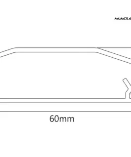 Maclean кабел cover strip gray MC-693S 60x20x750mm