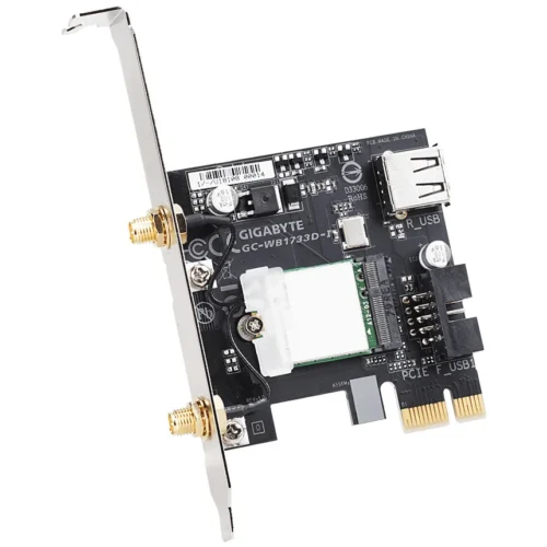Alternative view of Безжичен PCI Express адаптер Gigabyte GC-WB1733D-I, 2x2 802.11ac 160MHz, Bluetooth 5.0