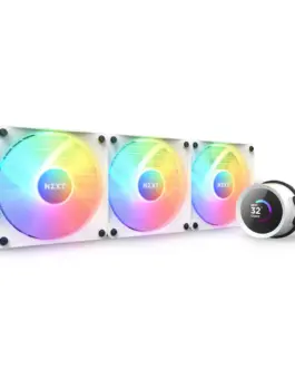 Alternative view of Охладител за процесор NZXT Kraken 360 RGB White, LCD Display
