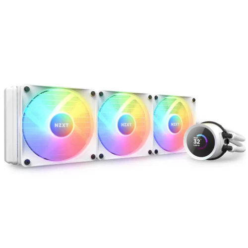Alternative view of Охладител за процесор NZXT Kraken 360 RGB White, LCD Display