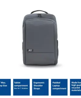 Alternative view of Раница за лаптоп ACT AC8560, до 15.6 inch, Сива