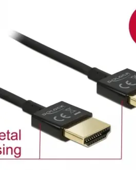 Alternative view of Кабел Delock  HDMI-A мъжко - HDMI-A мъжко,18 Gbit/s, 4K, 2 м, Черен