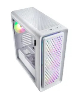 Alternative view of Кутия за компютър FSP CUT593, ATX, Ultra-Tower, Type-C, 4 x ARGB 140mm, Бяла