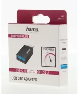Alternative view of Адаптер HAMA OTG USB-C мъжко-USB 3.2 Gen 1 A женско, 5Gbit/s Черен