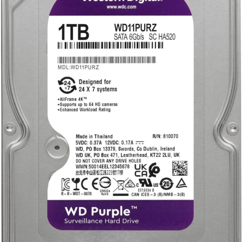 Alternative view of Хард диск WD Purple WD11PURZ, 1TB, 5400rpm, 64MB, SATA 3