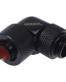 Компресионен фитинг Alphacool 13/10 - G1/4 90° Въртящ се Черен