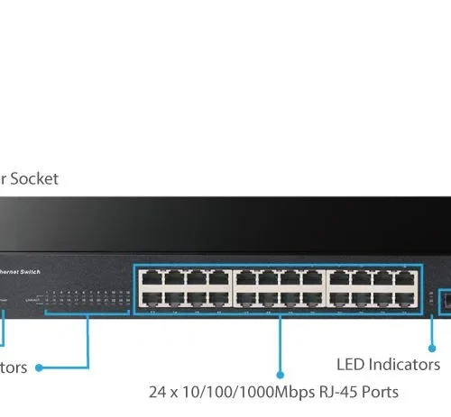 Alternative view of Суич EDIMAX GS-1026, 24x Gigabit порт, 2х SFP порт, за монтиране в шкаф
