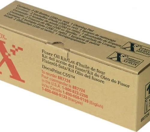 ФЮЗЕРЕН МАСЛЕН КОМПЛЕКТ (FUSER OIL KIT) МАСЛО ЗА XEROX DocuPrint C55 - 2 PCS BOTTLES + 1 PC CLEANING ROLLER - OUTLET - P