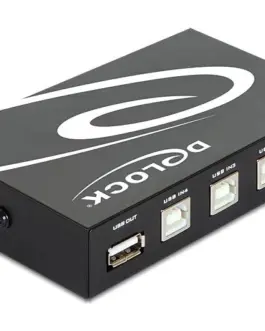 Alternative view of Превключвател Delock Ръчен, 4 x USB 2.0 порта, Черен