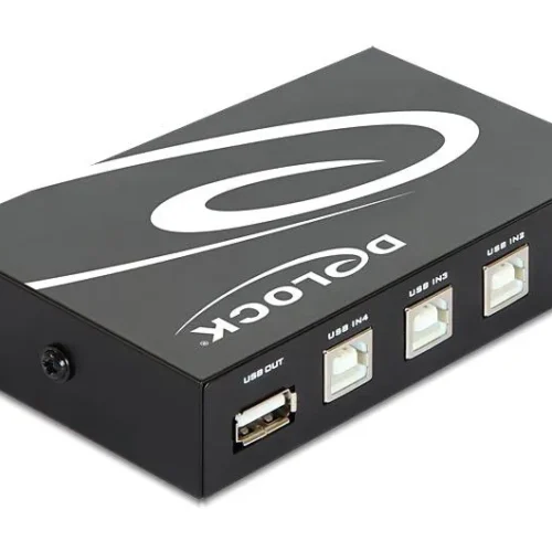 Alternative view of Превключвател Delock Ръчен, 4 x USB 2.0 порта, Черен