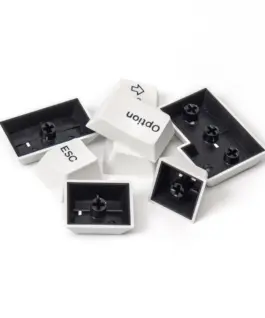 Капачки за механична клавиатура Keychron Cherry Profile Double - Shot PBT Full Set 219 Keycaps - Black on