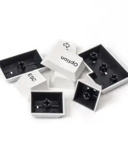 Капачки за механична клавиатура Keychron Cherry Profile Double - Shot PBT Full Set 219 Keycaps - Black on