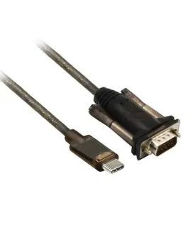 Конвертор ACT AC6002 USB-C мъжко - RS232 мъжко 9 pin 1.5 м Черен