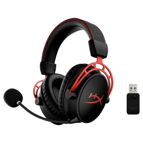 Alternative view of Геймърски слушалки HyperX Cloud Alpha Wireless, Черен/Червен