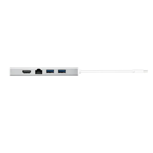 Alternative view of 6-портов хъб j5create Mini Dock JUD380, USB 3.0, Gigabit Ethernet, HDMI, VGA, USB-B, Бял