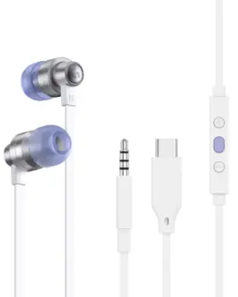 Геймърски слушалки с микрофон Logitech G333 In-ear 3.5 mm + USB-C adapter тапи жични