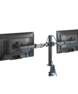 Alternative view of Стойка за 2 монитора за бюро HAMA Регулируема, 13" - 35", 15 кг, Swivel/Tilt, Черна