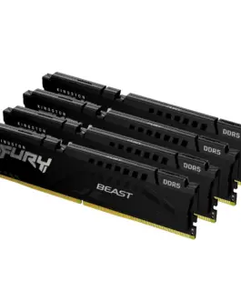 Памет за компютър Kingston FURY Beast Black 128GB(4x32GB) DDR5 5600MHz