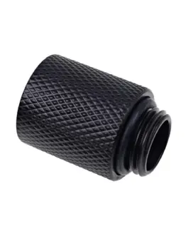 Alternative view of Удължител Alphacool Eiszapfen, 20 mm, G1/4 вънжна към G1/4 вътрешна резба, Черен мат