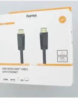 Alternative view of Кабел HAMA High-Speed, HDMI мъжко - HDMI мъжко, 4K, 18GB/s, Ethernet, 7.5 м, Позл. конектори, Черен