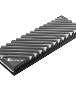 Alternative view of Пасивен охладител Jonsbo M.2 SSD, оребрен, Сив