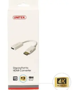 Alternative view of Unitek адаптер DISPLAYPORT TO HDMI 4K, Y-6332 бял