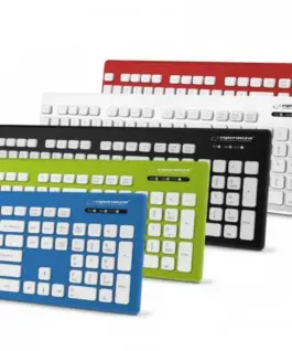 Alternative view of Esperanza WATERPROOF WIчервен USB клавиатура SINGAPORE бял