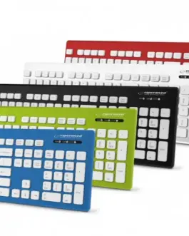 Alternative view of Esperanza WATERPROOF WIчервен USB клавиатура SINGAPORE бял