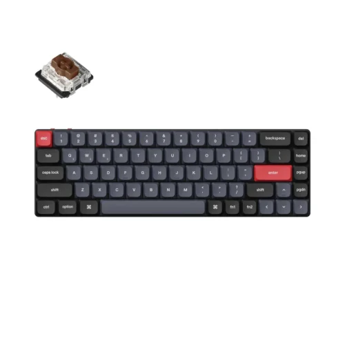 Геймърска Механична клавиатура Keychron K7 Pro QMK/VIA 65% Hot-Swappable Low Profile Gateron Brown Switch RGB