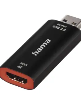 Video Recording стик HAMA 74257 HDMI женско - USB мъжко 4К  Черен