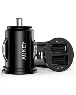 AUKEY CC-S1 Ultrafast 2xUSB зарядно за кола AiPower 4.8a 24W